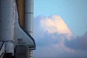 Space Shuttle Discovery Sits On The Launch Pad