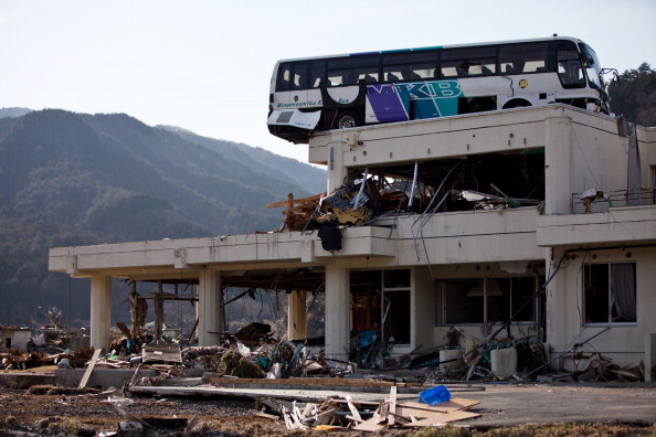 Bus on Building in Japan