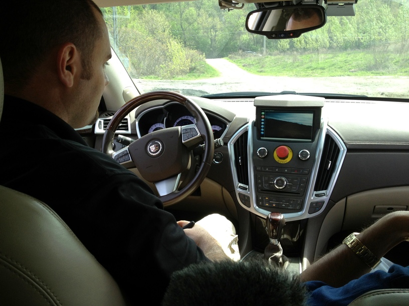 jarrod behind the wheel